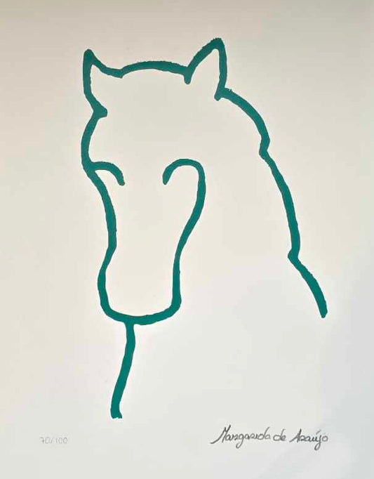 Cabeça de cavalo - linha verde